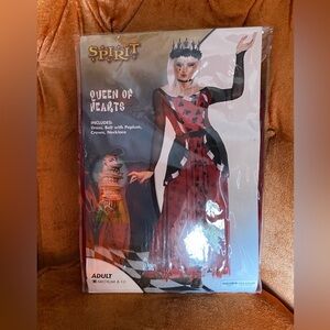 Spirit Queen of Hearts Costume - Red, Black, White